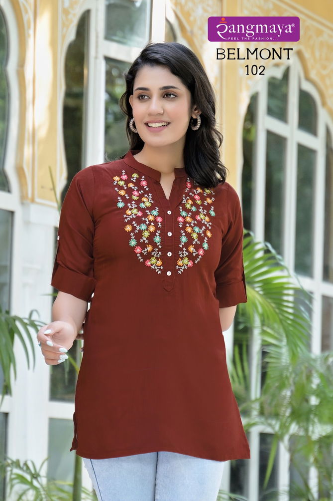 Belmont By Rangmaya Fancy Tunic Ladies Top Wholesale Shop In Surat